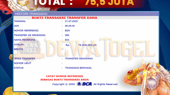 Bukti JP Dewatogel Slot2