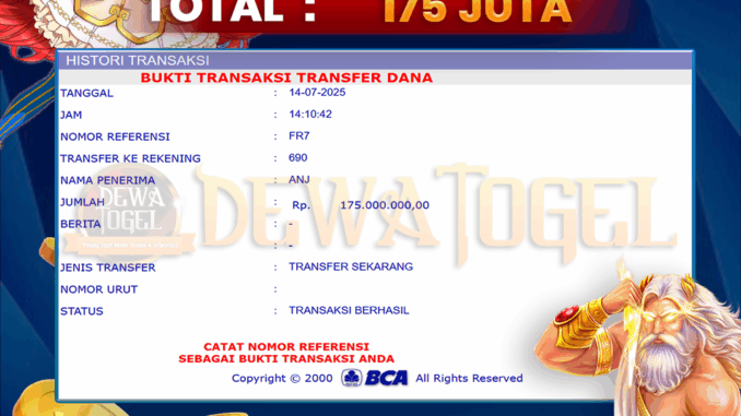 Bukti JP Dewatogel Slot2