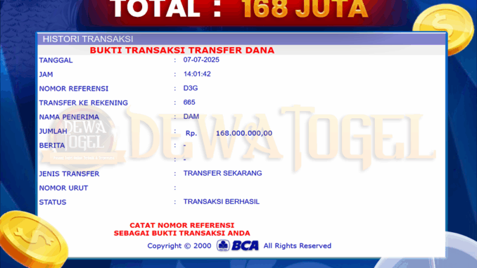 Bukti JP Dewatogel Togel